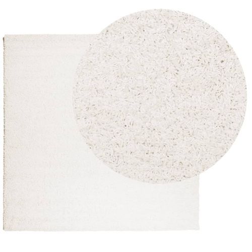 Tapis shaggy à poils longs moderne crème 200x200 cm - Photo n°3; ?>