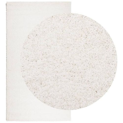 Tapis shaggy à poils longs moderne crème 60x110 cm - Photo n°3; ?>