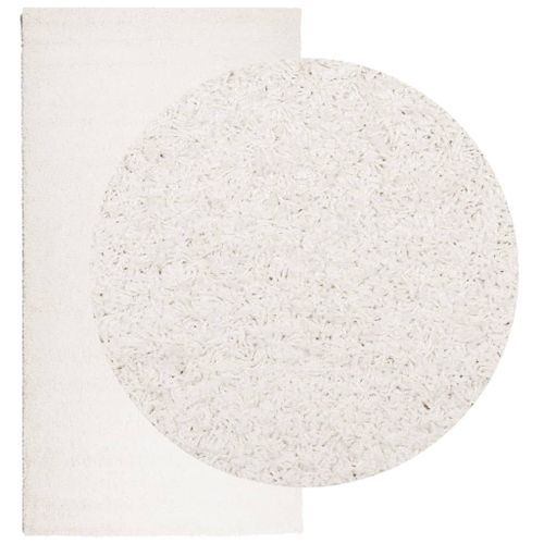 Tapis shaggy à poils longs moderne crème 80x150 cm - Photo n°3; ?>