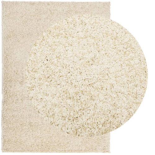 Tapis shaggy à poils longs moderne doré 200x280 cm - Photo n°3; ?>