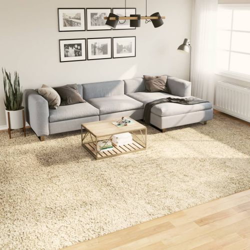 Tapis shaggy à poils longs moderne doré 300x400 cm - Photo n°2; ?>