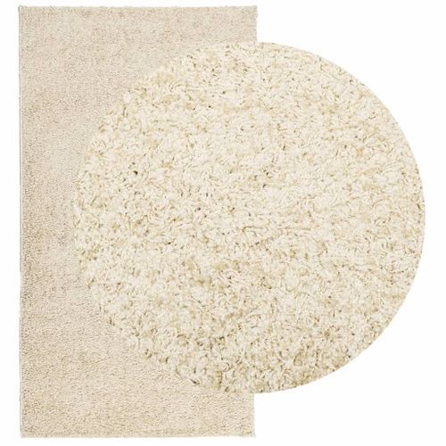 Tapis shaggy à poils longs moderne doré 60x110 cm - Photo n°3; ?>