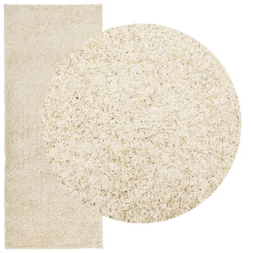 Tapis shaggy à poils longs moderne doré 80x200 cm - Photo n°3; ?>