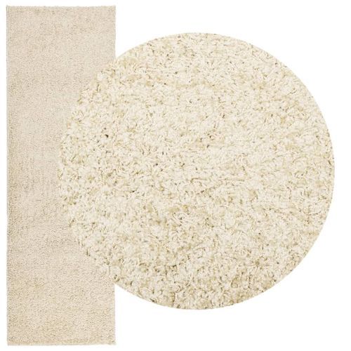 Tapis shaggy à poils longs moderne doré 80x250 cm - Photo n°3; ?>