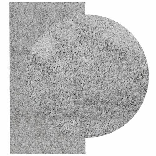 Tapis shaggy à poils longs moderne gris 100x200 cm - Photo n°3; ?>