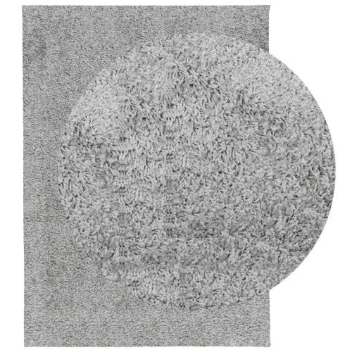 Tapis shaggy à poils longs moderne gris 140x200 cm - Photo n°3; ?>