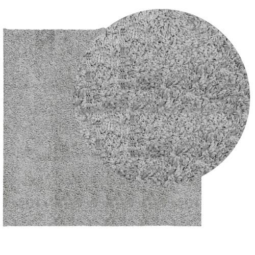 Tapis shaggy à poils longs moderne gris 200x200 cm - Photo n°3; ?>