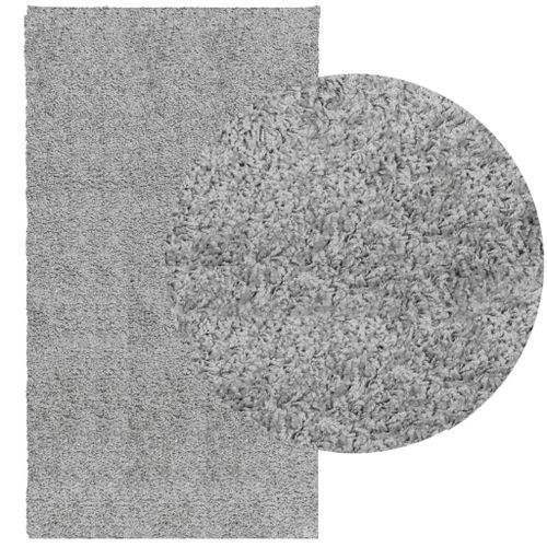 Tapis shaggy à poils longs moderne gris 60x110 cm - Photo n°3; ?>