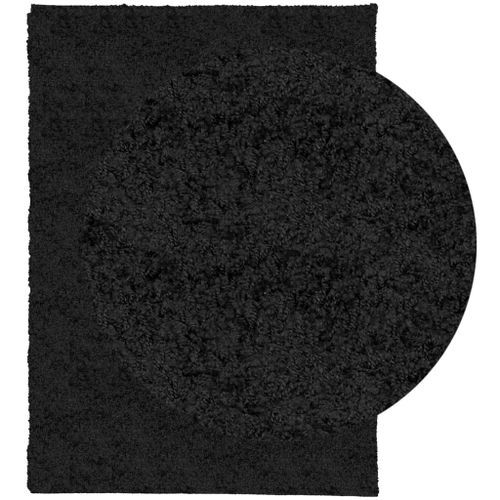 Tapis shaggy à poils longs moderne noir 200x280 cm - Photo n°3; ?>