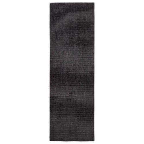 Tapis Sisal naturel 80x250 cm Noir - Photo n°2; ?>