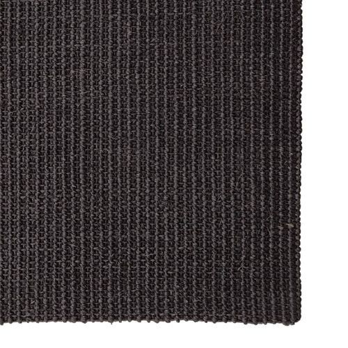 Tapis Sisal naturel 80x250 cm Noir - Photo n°3; ?>