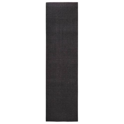 Tapis Sisal naturel 80x300 cm Noir - Photo n°2; ?>