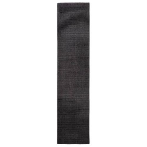 Tapis Sisal naturel 80x350 cm Noir - Photo n°2; ?>