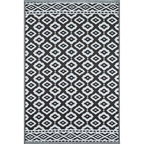 Tapis Tropique réversible - Scoobi 112 - Noir - 100% polypropylene - 120 x 180 cm - Extérieur - NAZAR - Photo n°2; ?>