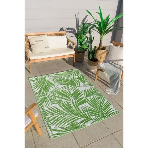 Tapis Tropique réversible - Scoobi 113 - Vert - 100% polypropylene - 120 x 180 cm - Extérieur - NAZAR - Photo n°3; ?>