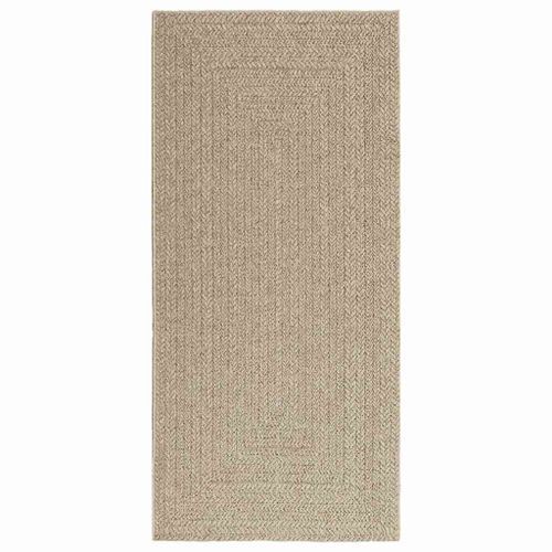 Tapis ZIZUR beige 100x200 cm aspect de jute intérieur extérieur - Photo n°2; ?>