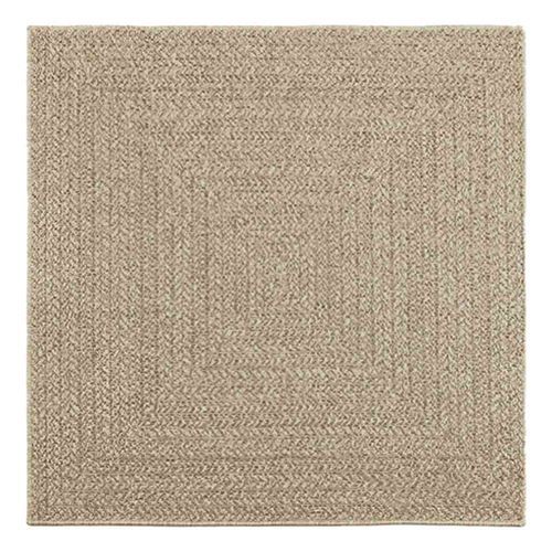 Tapis ZIZUR beige 120x120 cm aspect de jute intérieur extérieur - Photo n°2; ?>