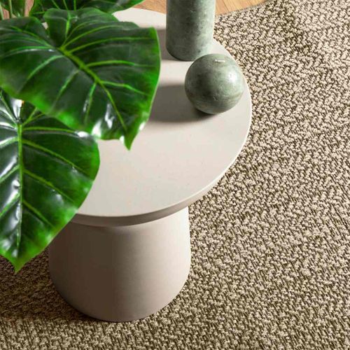 Tapis ZIZUR beige 120x120 cm aspect de jute intérieur extérieur - Photo n°3; ?>