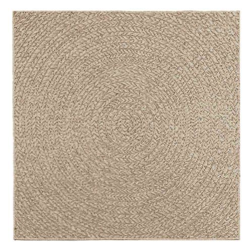 Tapis ZIZUR beige 120x120 cm aspect de jute intérieur extérieur - Photo n°2; ?>