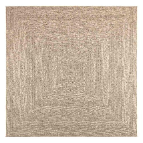 Tapis ZIZUR beige 240x240 cm aspect de jute intérieur extérieur - Photo n°2; ?>