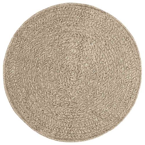 Tapis ZIZUR beige Ø 90 cm aspect de jute intérieur et extérieur - Photo n°2; ?>