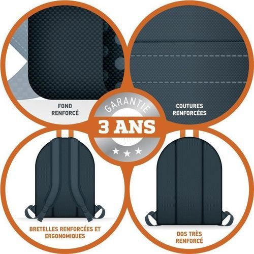 TEDDY SMITH Sac a dos borne 100737581 - Bleu - Photo n°3; ?>