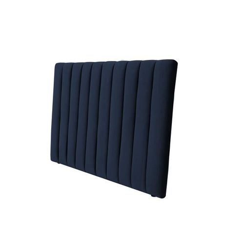 Tete de lit 110x160 cm - Velours Bleu nuit - BEDY - Photo n°2; ?>
