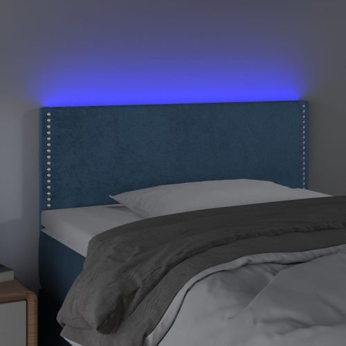 Tête de lit à LED Bleu foncé 80x5x78/88 cm Velours - Photo n°3; ?>