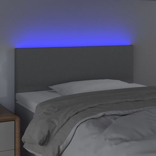 Tête de lit à LED Gris clair 100x5x78/88 cm Tissu - Photo n°3; ?>