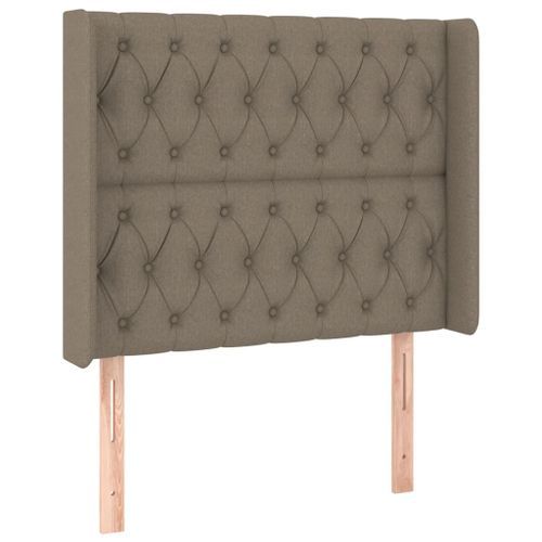 Tête de lit à LED Taupe 103x16x118/128 cm Tissu - Photo n°3; ?>