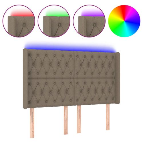 Tête De Lit à LED Taupe 147x16x118/128 Cm Tissu 14 Tête de lit à LED Taupe 147x16x118/128 cm Tissu - Photo n°2; ?>