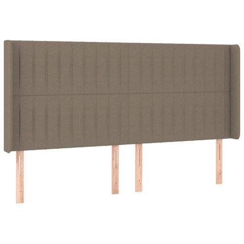 Tête de lit à LED Taupe 183x16x118/128 cm Tissu - Photo n°3; ?>