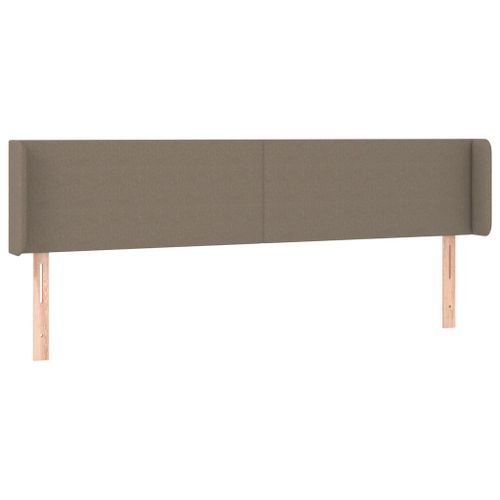 Tête de lit à LED Taupe 183x16x78/88 cm Tissu - Photo n°3; ?>