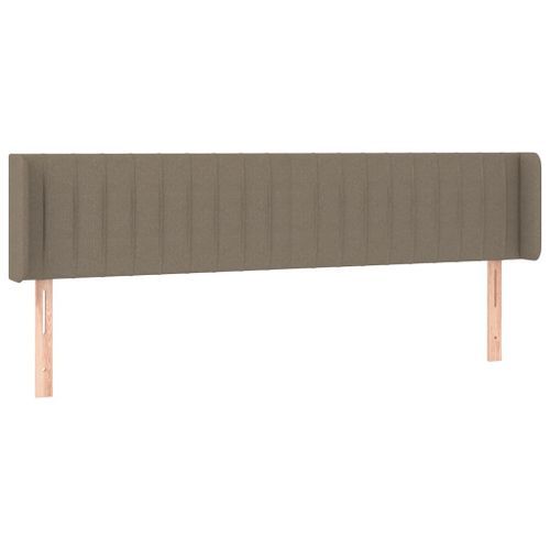 Tête de lit à LED Taupe 183x16x78/88 cm Tissu - Photo n°3; ?>