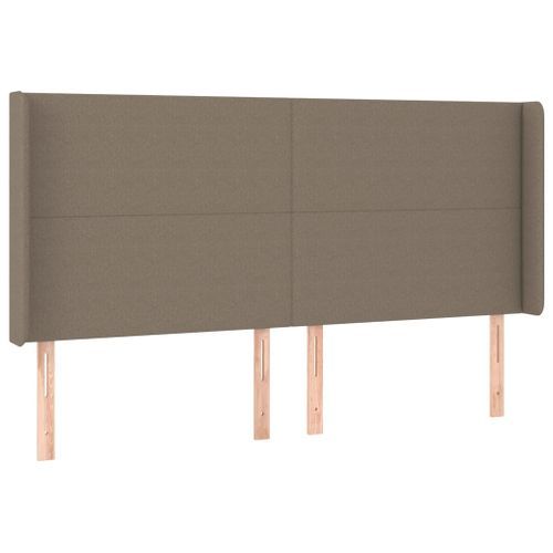 Tête de lit à LED Taupe 203x16x118/128 cm Tissu - Photo n°3; ?>