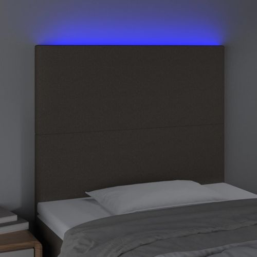 Tête de lit à LED Taupe 80x5x118/128 cm Tissu - Photo n°3; ?>