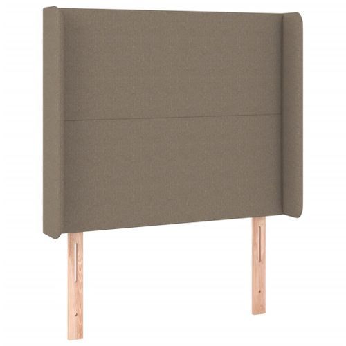 Tête de lit à LED Taupe 83x16x118/128 cm Tissu - Photo n°3; ?>