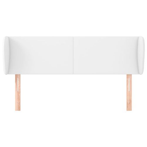 Tête de lit avec oreilles Blanc 147x23x78/88 cm Similicuir - Photo n°3; ?>