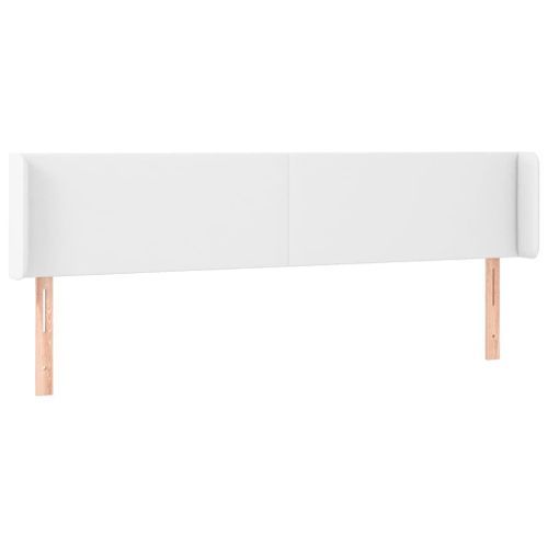 Tête de lit avec oreilles Blanc 163x16x78/88 cm Similicuir - Photo n°2; ?>