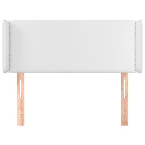 Tête de lit avec oreilles Blanc 83x16x78/88 cm Similicuir - Photo n°3; ?>