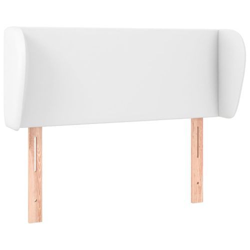 Tête de lit avec oreilles Blanc 83x23x78/88 cm Similicuir - Photo n°2; ?>