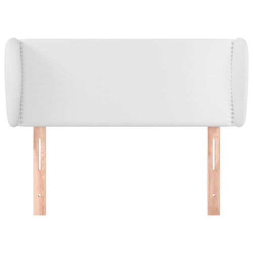 Tête de lit avec oreilles Blanc 83x23x78/88 cm Similicuir - Photo n°3; ?>