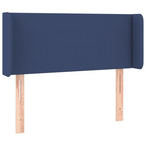 Tête de lit avec oreilles Bleu 103x16x78/88 cm Tissu - Photo n°2; ?>