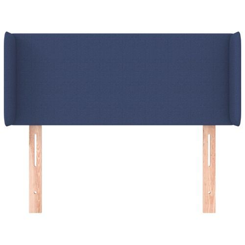 Tête de lit avec oreilles Bleu 103x16x78/88 cm Tissu - Photo n°3; ?>