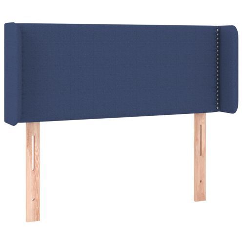 Tête de lit avec oreilles Bleu 103x16x78/88 cm Tissu - Photo n°2; ?>