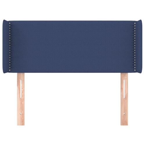 Tête de lit avec oreilles Bleu 103x16x78/88 cm Tissu - Photo n°3; ?>