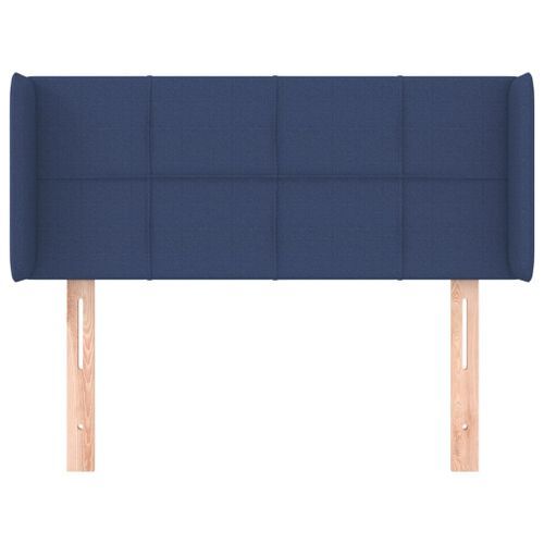 Tête de lit avec oreilles Bleu 103x16x78/88 cm Tissu - Photo n°3; ?>