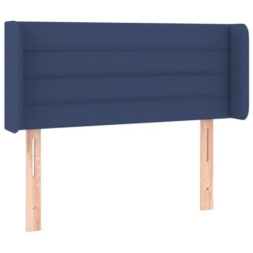 Tête de lit avec oreilles Bleu 103x16x78/88 cm Tissu - Photo n°2; ?>