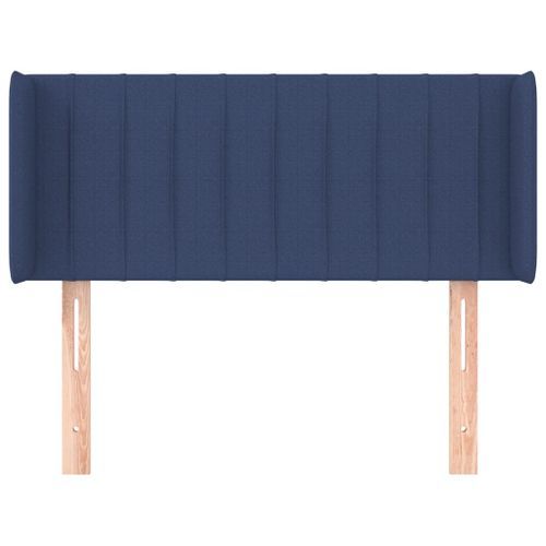 Tête de lit avec oreilles Bleu 103x16x78/88 cm Tissu - Photo n°3; ?>