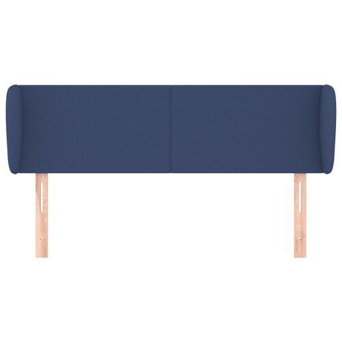 Tête de lit avec oreilles Bleu 103x23x78/88 cm Tissu - Photo n°3; ?>